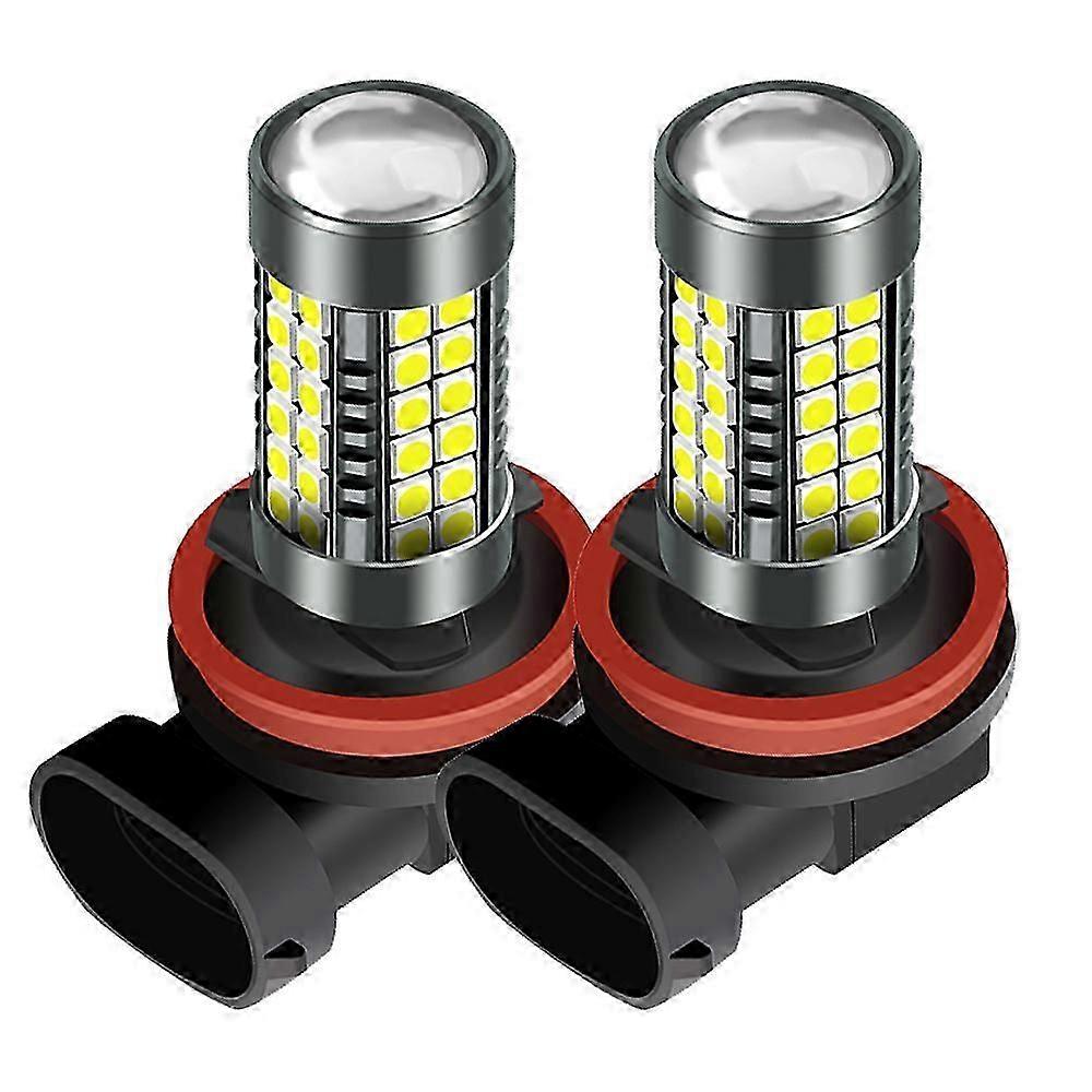 2Pcs H8 H11 lumière de voiture LED HB4 9006 HB3 9005 Brouillard s Ampoule 3030 Puces Conducteur Feu De Circulation Auto Led Blanc Jaune Bleu Vert 12V
