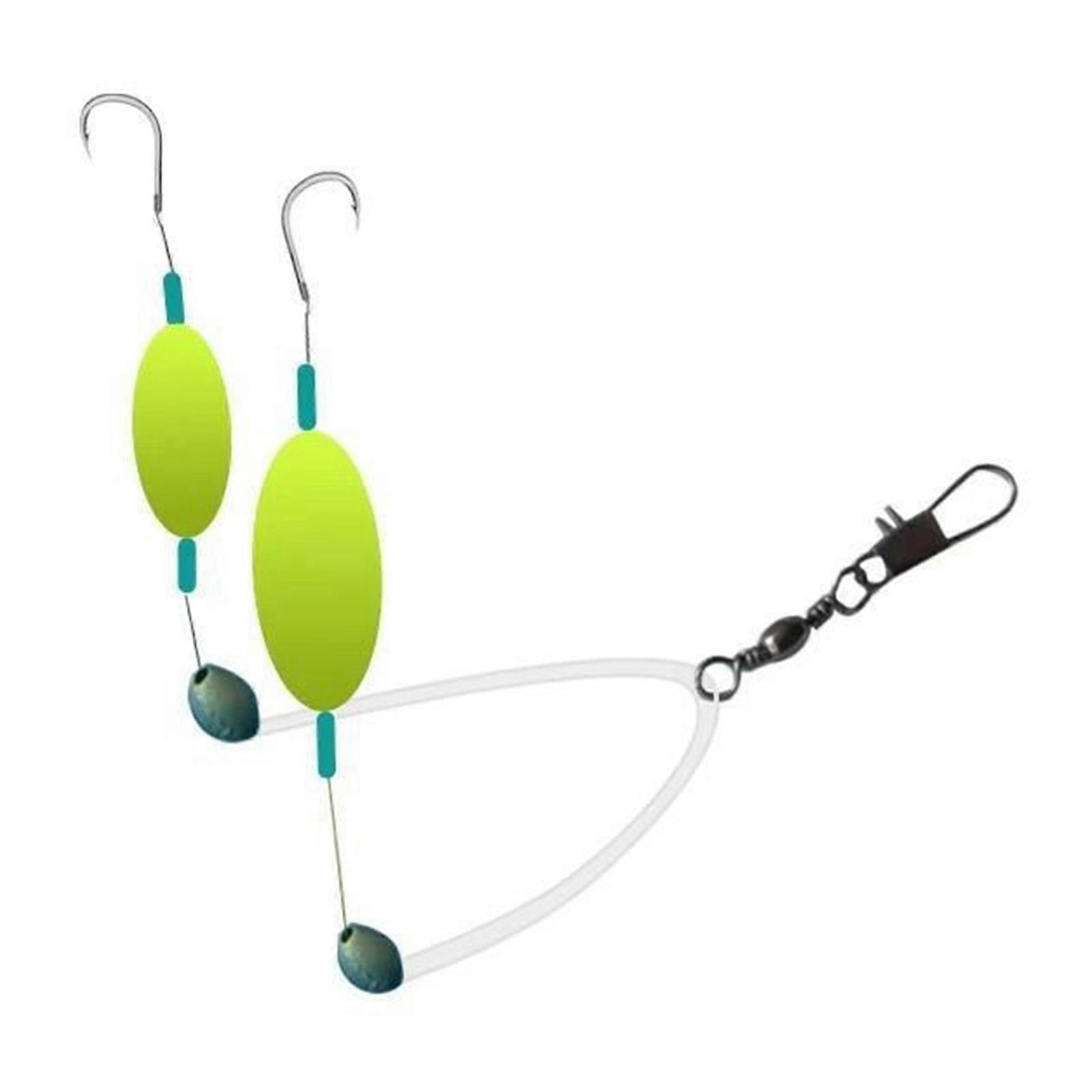 Pompano Rigs for Surfs Fishing Floats Mono-Line Double-Hook Reverse Bottom Rig for Freshwter Saltwater