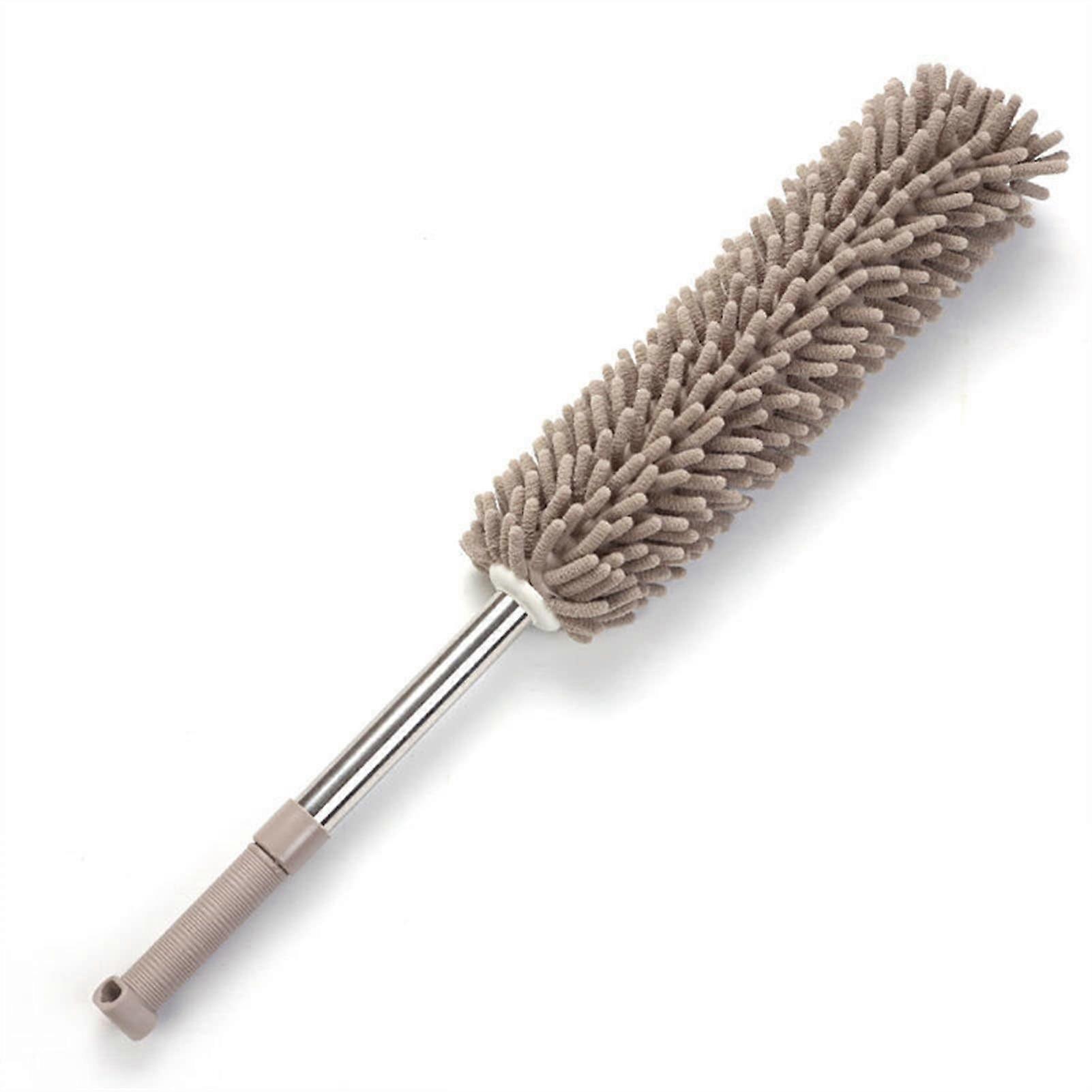 Underbed Sweeper Duster for Cleaning, Electrostatic Feather Duster Brush in Brown, Ideal for Crevice and Dust Removal