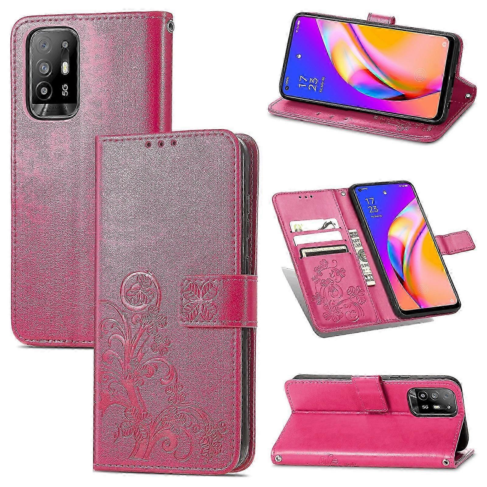 Four-leaf Leather Case For OPPO A94 5G