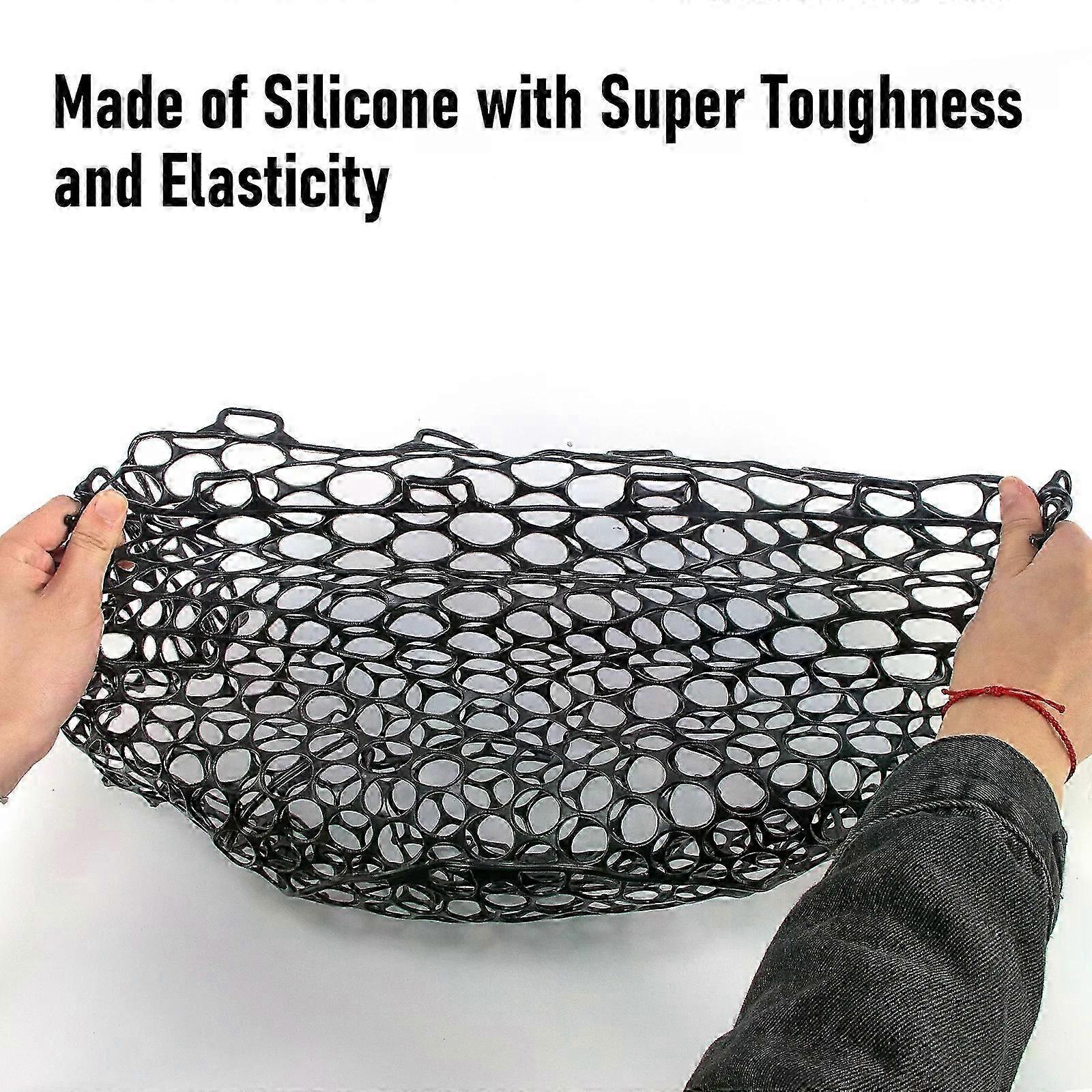 Silicone Fishing Net Head Durable Fly Fishing Replacement Mesh Net 30cm 50cm 60cm Depth Mesh Landing Net Fishing Accessory Tool