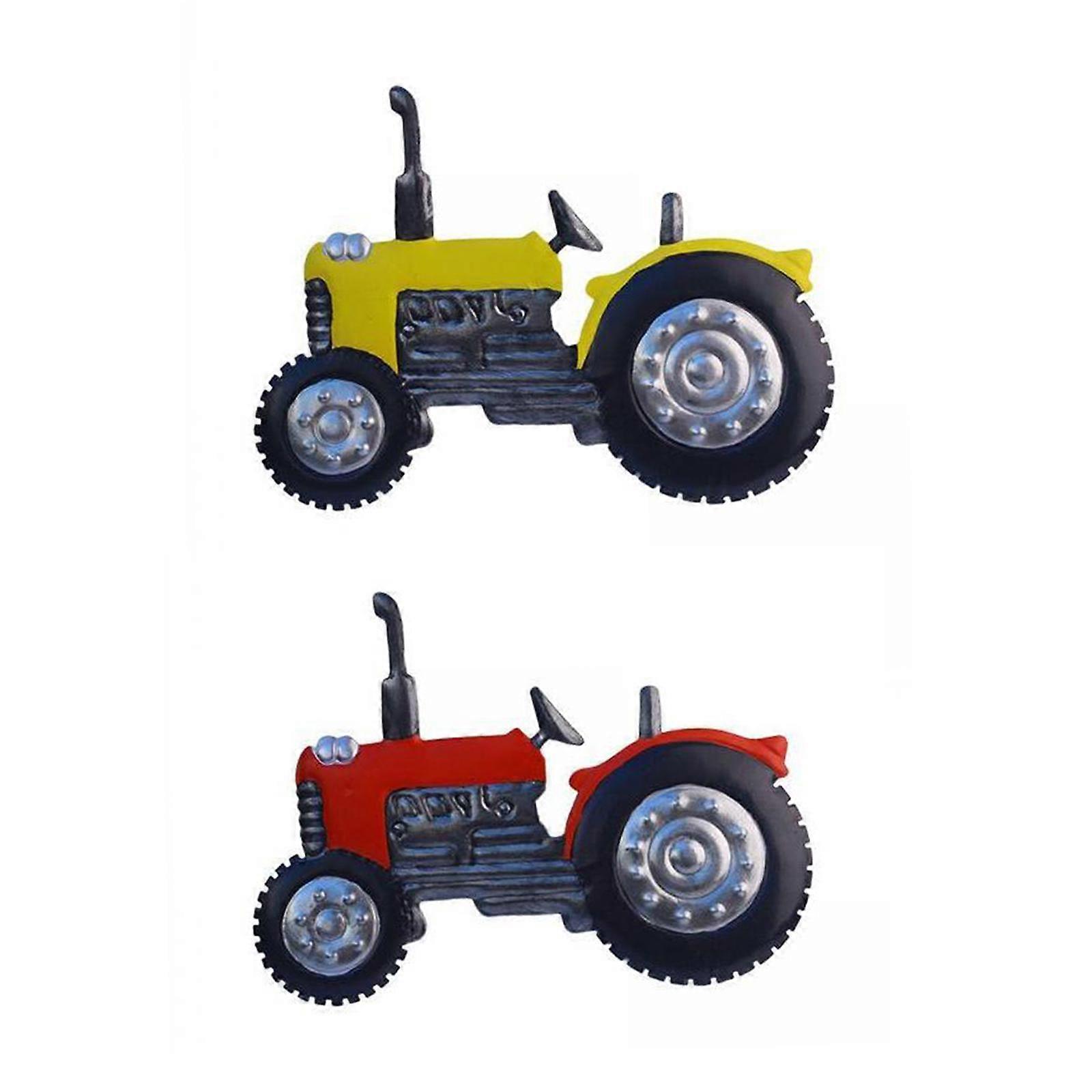 2pcs Simulation Iron Tractor Hanging Decorations Wall Art