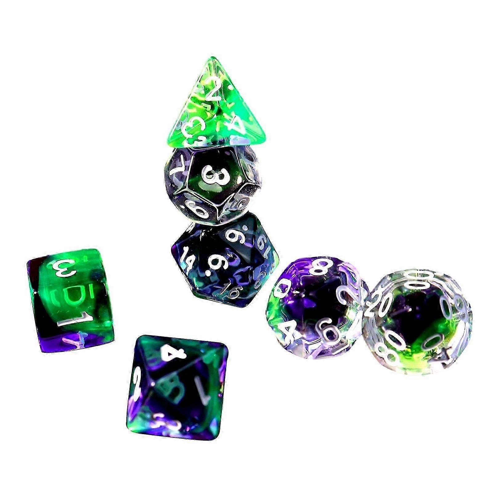 7x Acrylic Dices, Multi Sided Dices, Party Favors Game Dices, Polyhedral Dices, for Party Game Table Game Board Game Role Playing Game
