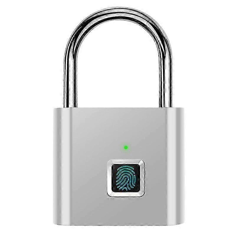 Fingerprint Padlock,Portable Anti-Theft USB Charging Fingerprint Lock for Lockers, Suitcases, Backp