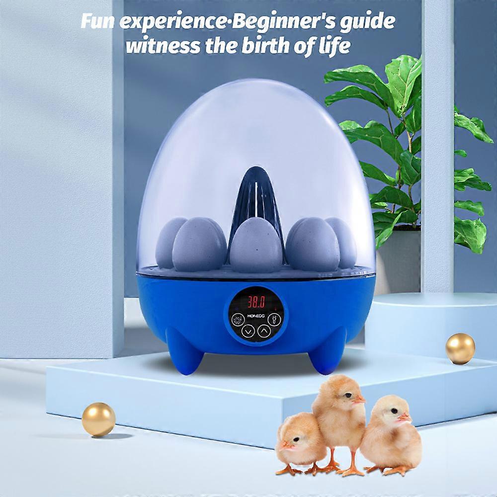 Incubators for Hatching Eggs 8 Egg Incubator with LED Light Temperature Control 360 Degree View Chicken Egg Incubators for Duck Goose Quail Bird for