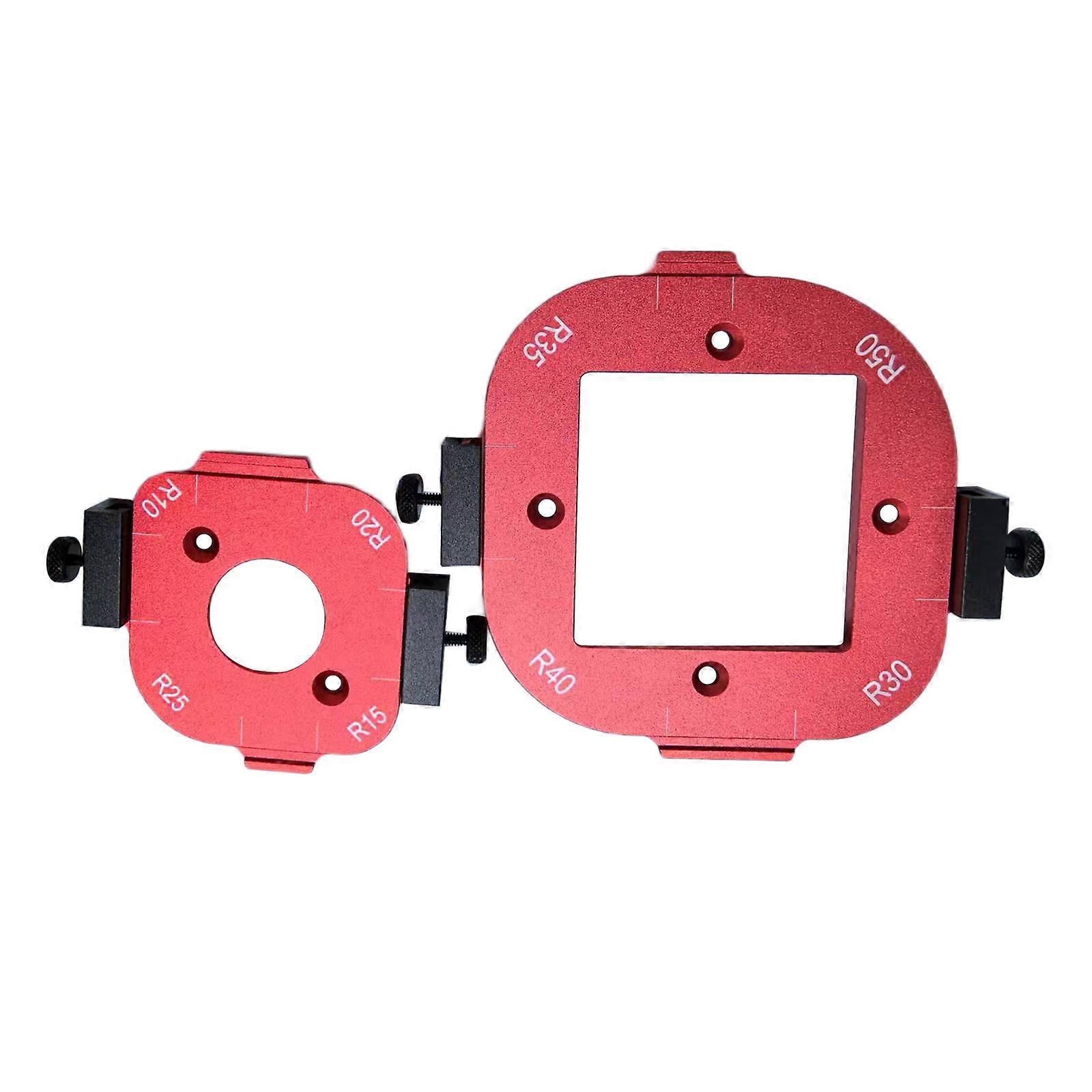 2 Pieces Routers Corner Jig Radius Templates 10-50R for Accurate Woodworking Projects Furniture Making Template