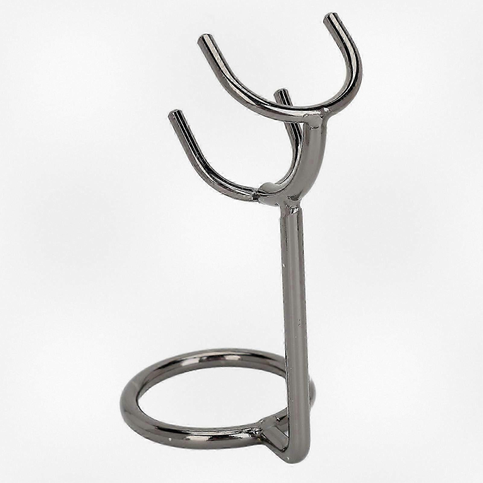Stainless Steel Shaving Brush Holder Stand Suitable for Improved Ventilation, Black Razor Stand for Optimal Drying and Organization