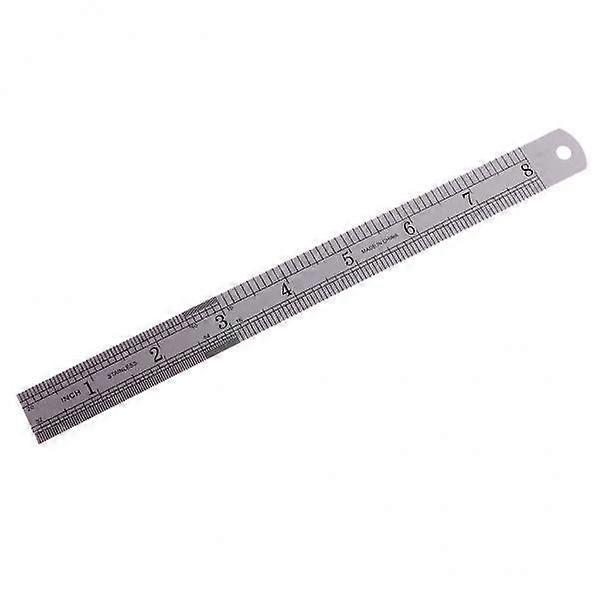 3x Dubbelzijdige RVS Rechte Liniaal Engels/Metrisch 20cm
