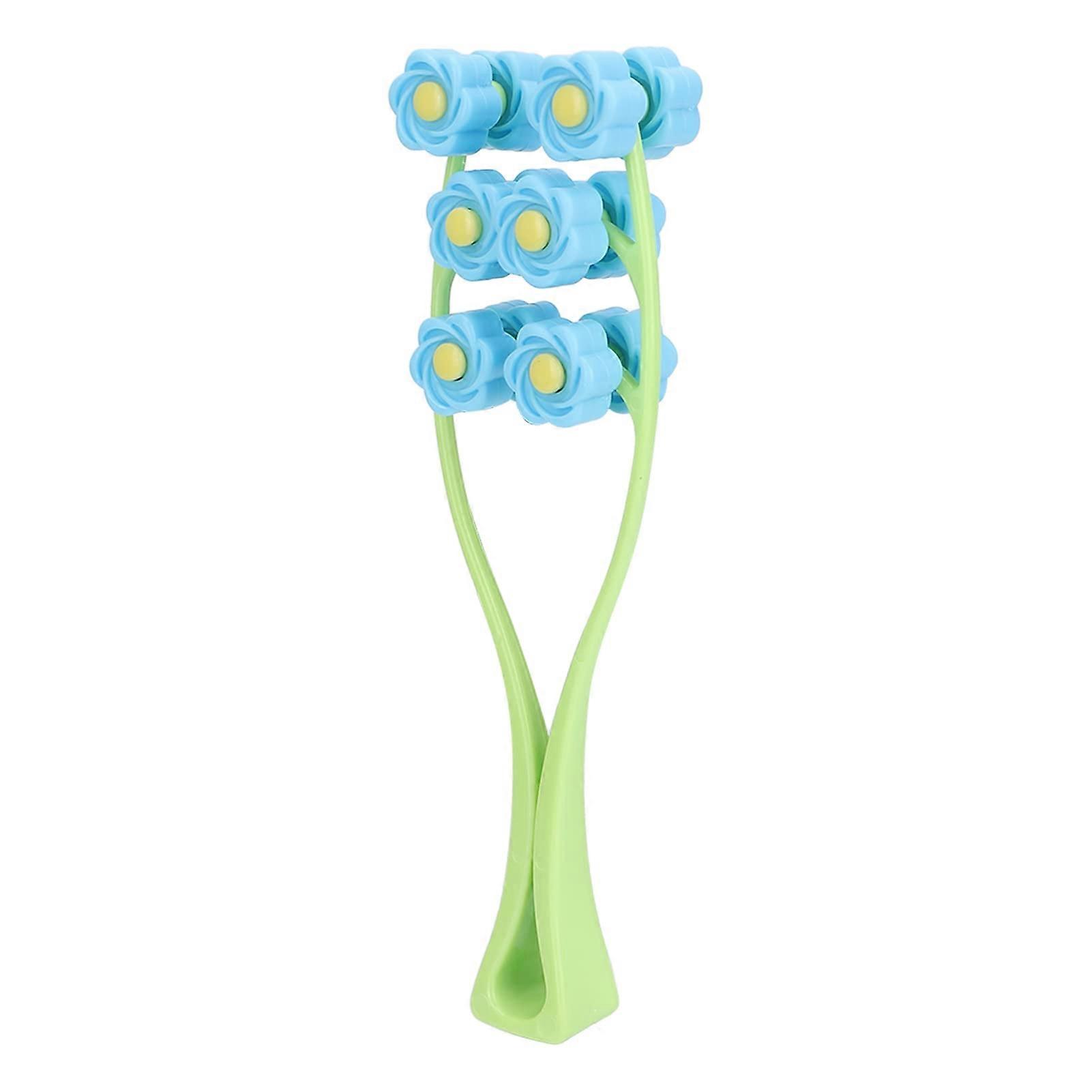 Face Roller, V Shaped Face Massager Double Clips ABS Material Comfortable Handle for Arms for Face for Legs blue