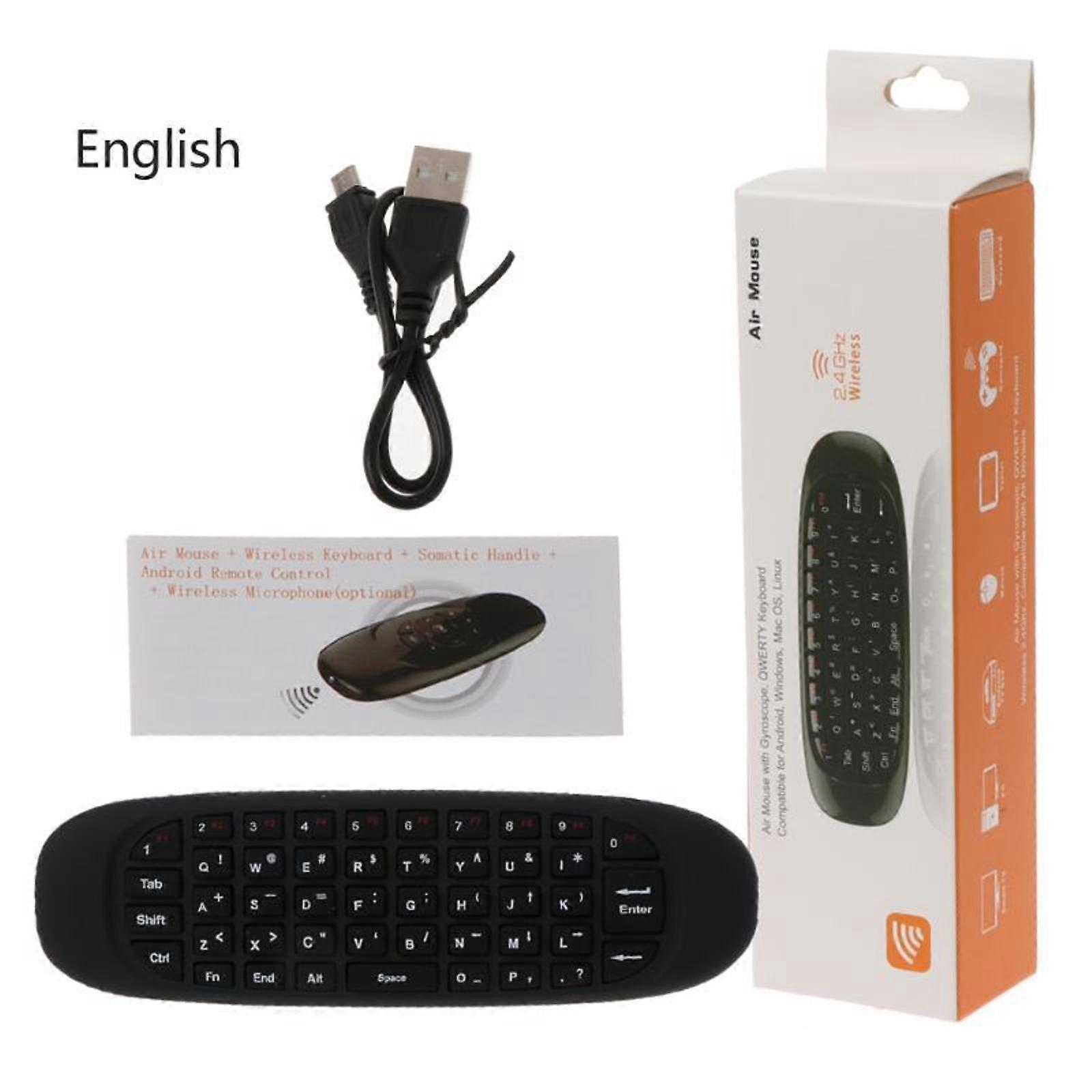 C120 Multi-Language Version Wireless Air Mouse Mini Keyboard Mouse Somatosensory Gyroscope Double-Sided Remote Control Multicolor