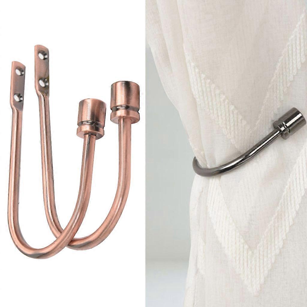 Decorative Curtain Drapery Holdback, Set of 2, Delicate and Vintage Bronze
