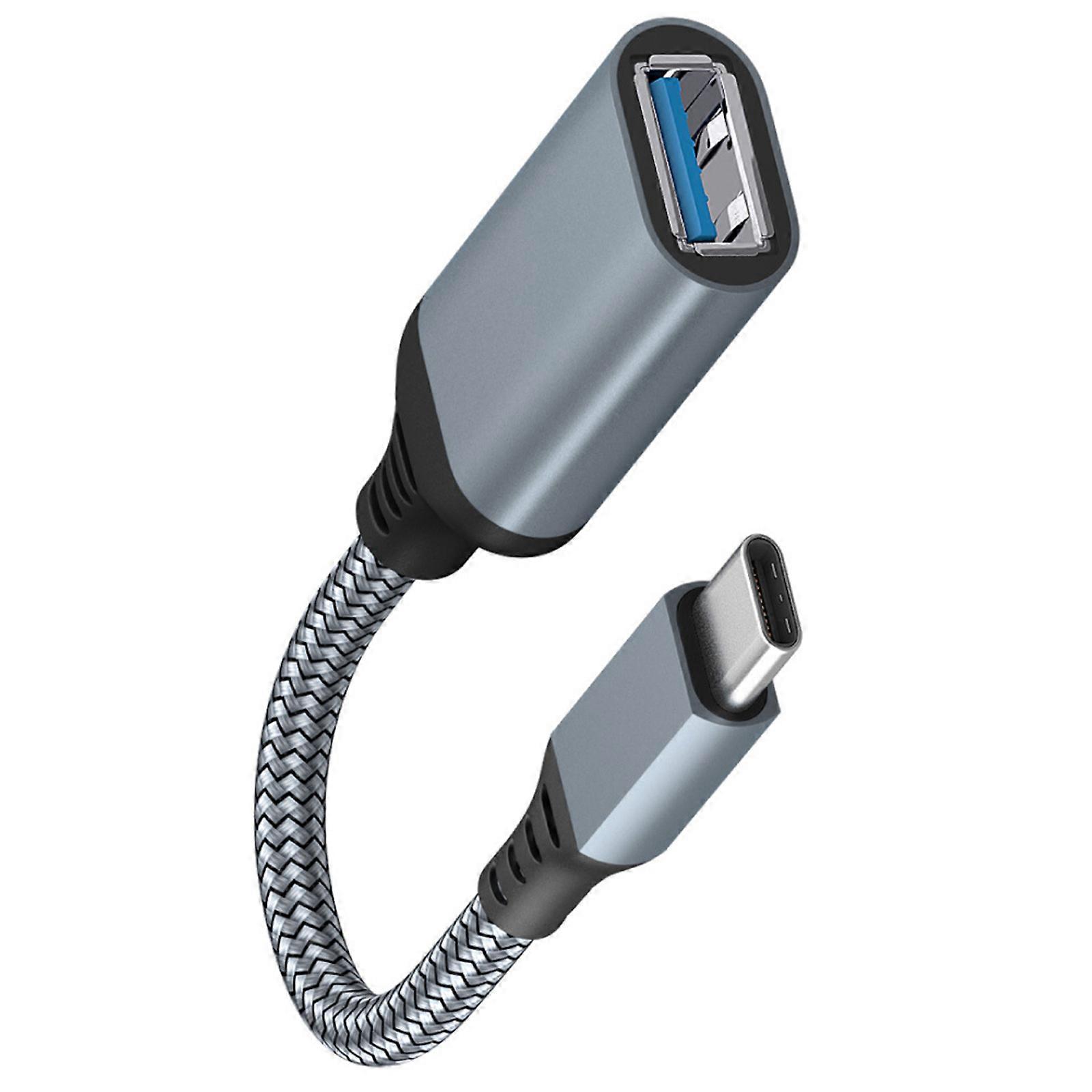 Type-C to USB OTG Adapter Cable For HuaWei   9 Android for MacBook Mouse Gamepad Tablet PC Type C OTG USB Cable  Grey