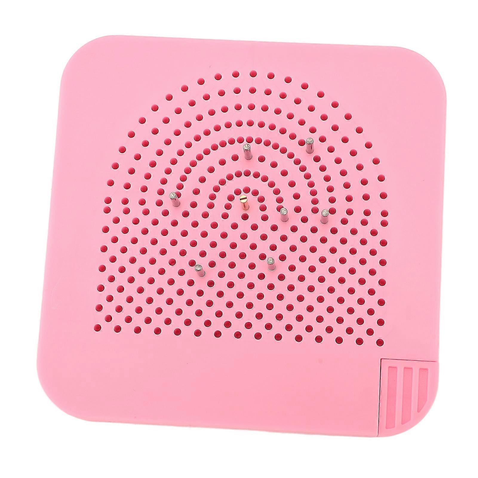 Quilling Guide Board with Storage Drawer and 20Pcs Pins Paper Strip Winding Disc for Crafts Making Red 