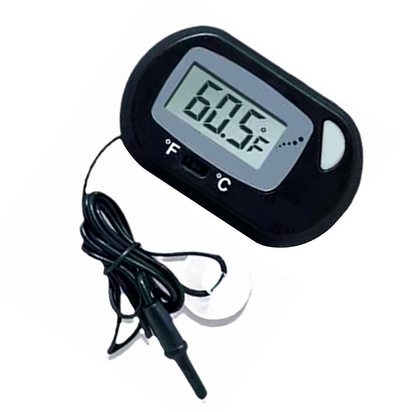 Digital Aquarium Thermometer Waterproof LCD Display Reptile Fish Tank Thermometer with Probe for Water Temperature Measurement 