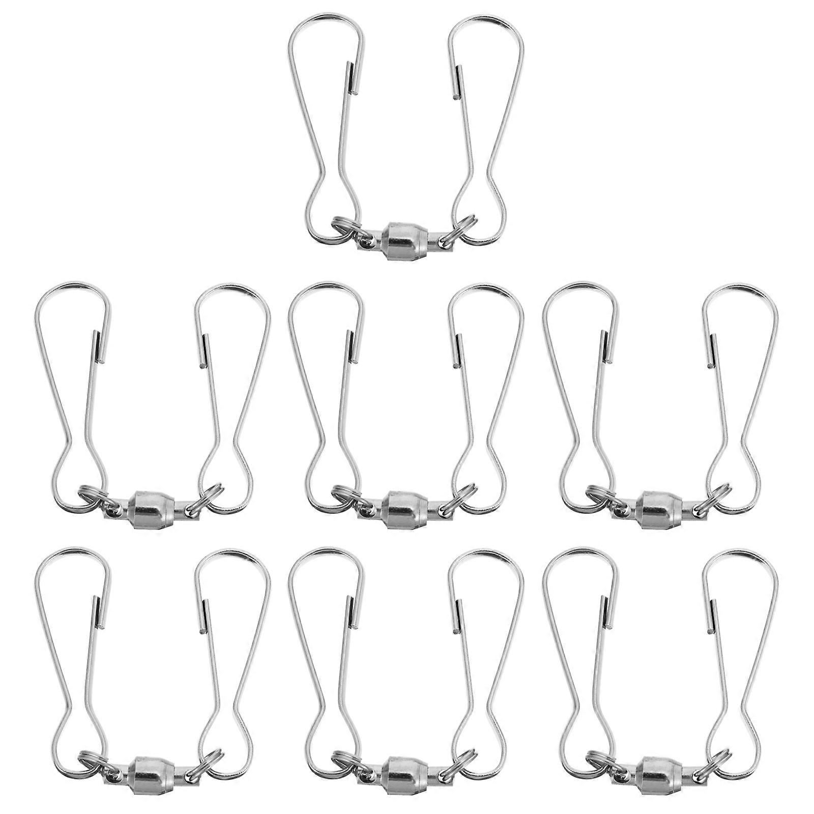 10 Rotating Stainless Steel Hooks for Hanging Wind Chimes with Safe Clamping and 360-Degree