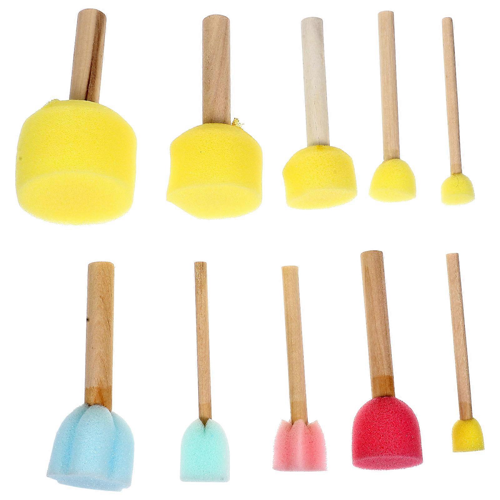 Paint Sponge Brush for Kids and Artists to Create Unique Designs with Multi Colors 10pcs