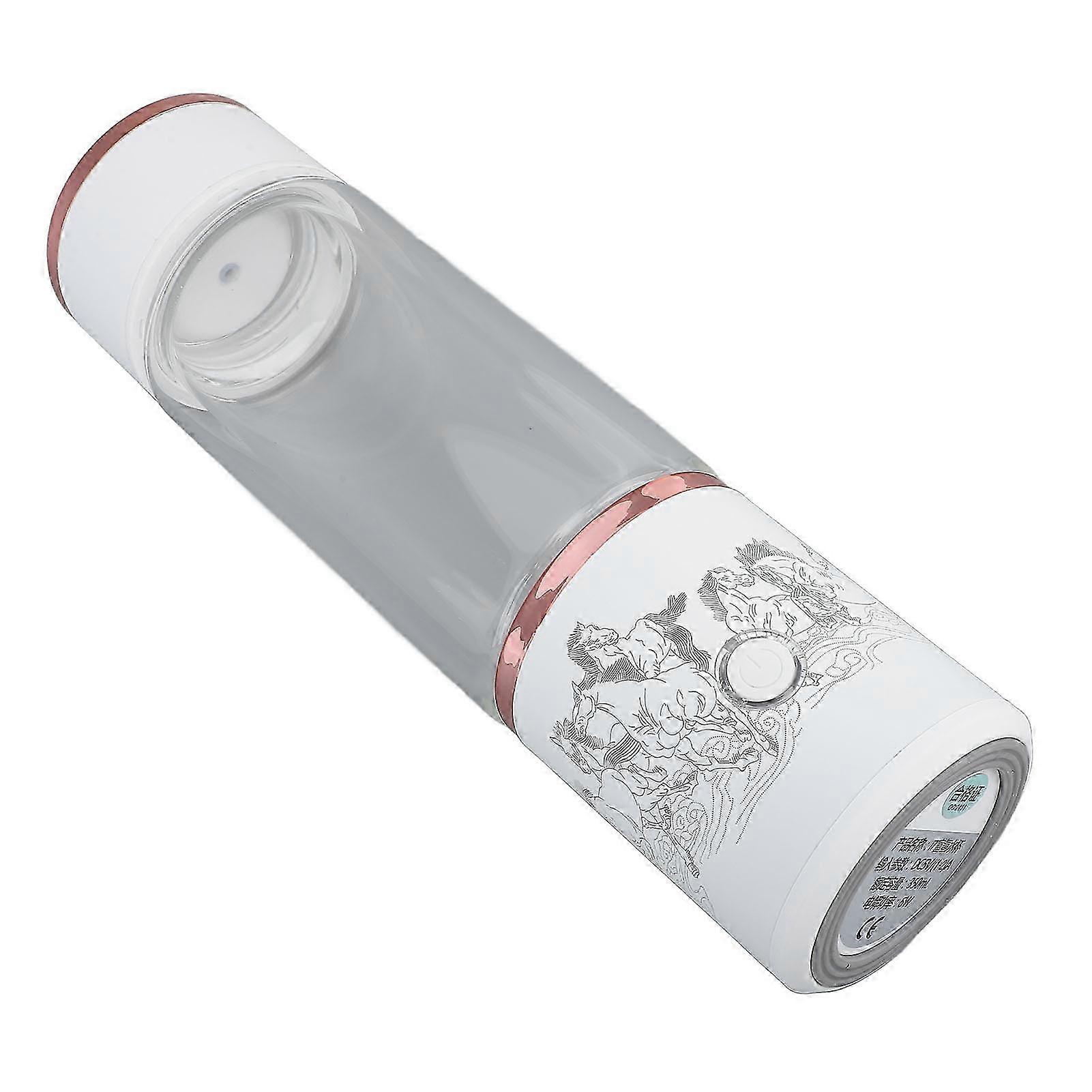 Portable Hydrogen Rich Water Generator Glass Cup for Home and Travel, 5000ppb High Concentration Water Bottle