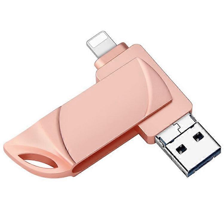 RICHWELL DN-PG31 512GB Plug and Play Flash Drive 3 in 1 Lightning/Micro/USB Swivel U Disk Memory Stick
