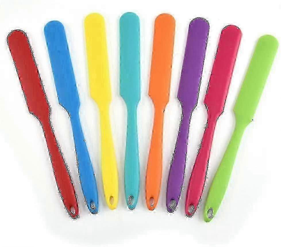 8-Piece Mini Non-Stick Silicone Spatula Set, Multi-Color Kitchen Tools