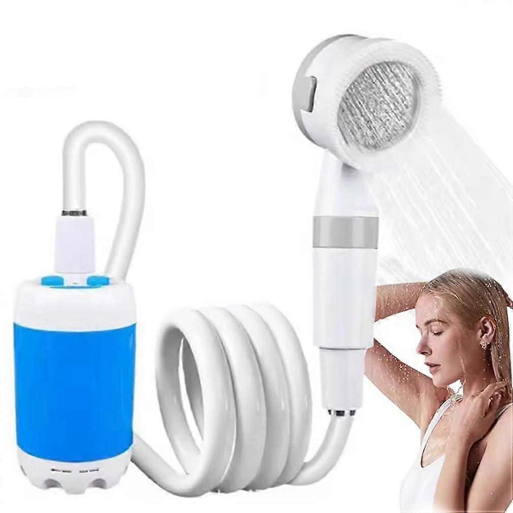 Camping Shower with USB Rechargeable Pump, 2 Modes for Travel