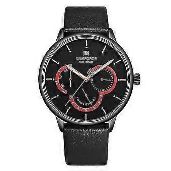 Watches Top Luxury Brand Waterproof 24 Hour Date Quartz Watch Men Leather Sports Wrist Watch Black