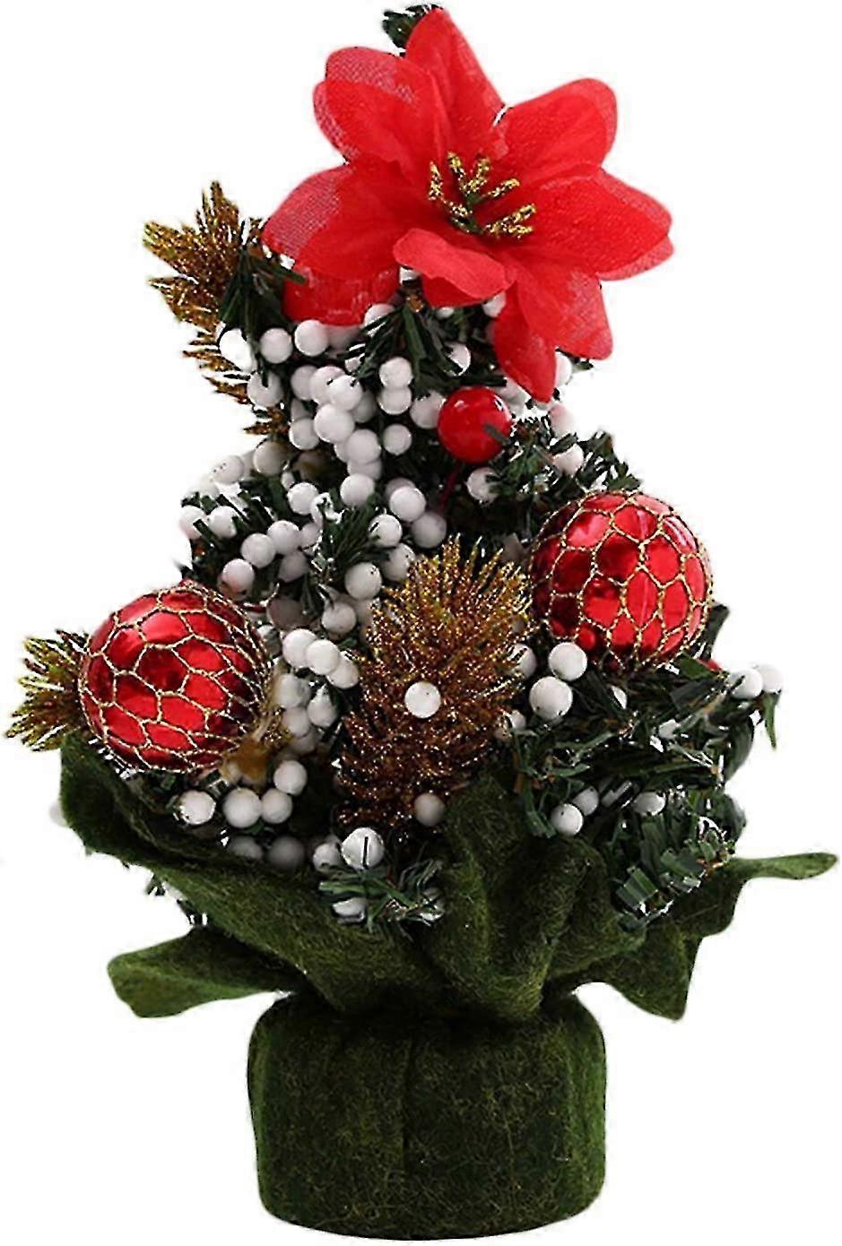 Set of 4 Mini 20Cm Artificial Christmas Trees for Holiday Home Decor, Ideal for DIY Room Interiors and Craft Display, 20Cm Size