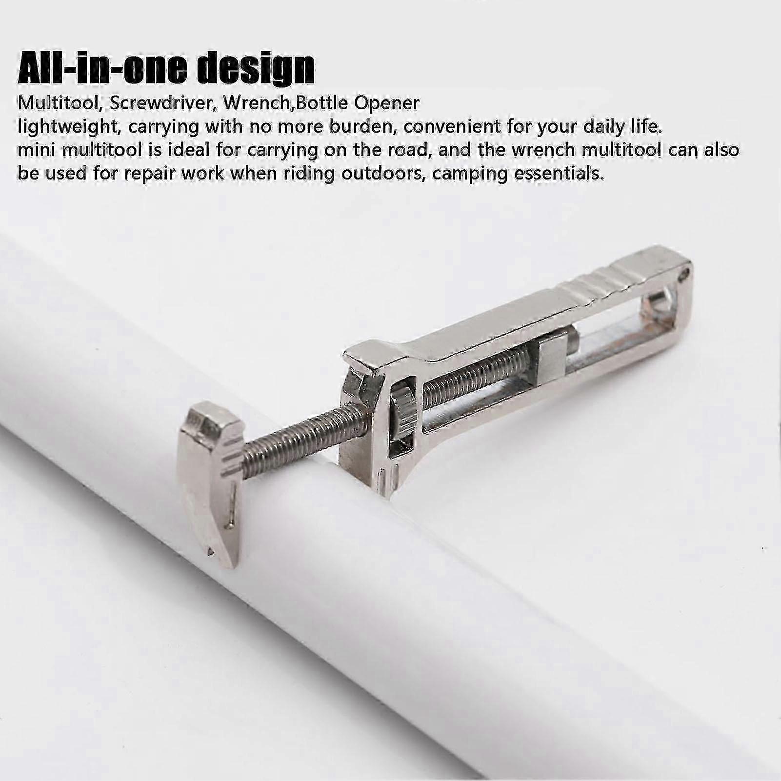 Multitool Wrench Bottle Opener Screwdriver Portable Multifunctional Compact Ti Alloy EDC Pocket Multi Tool for Outdoor(YMCAT)