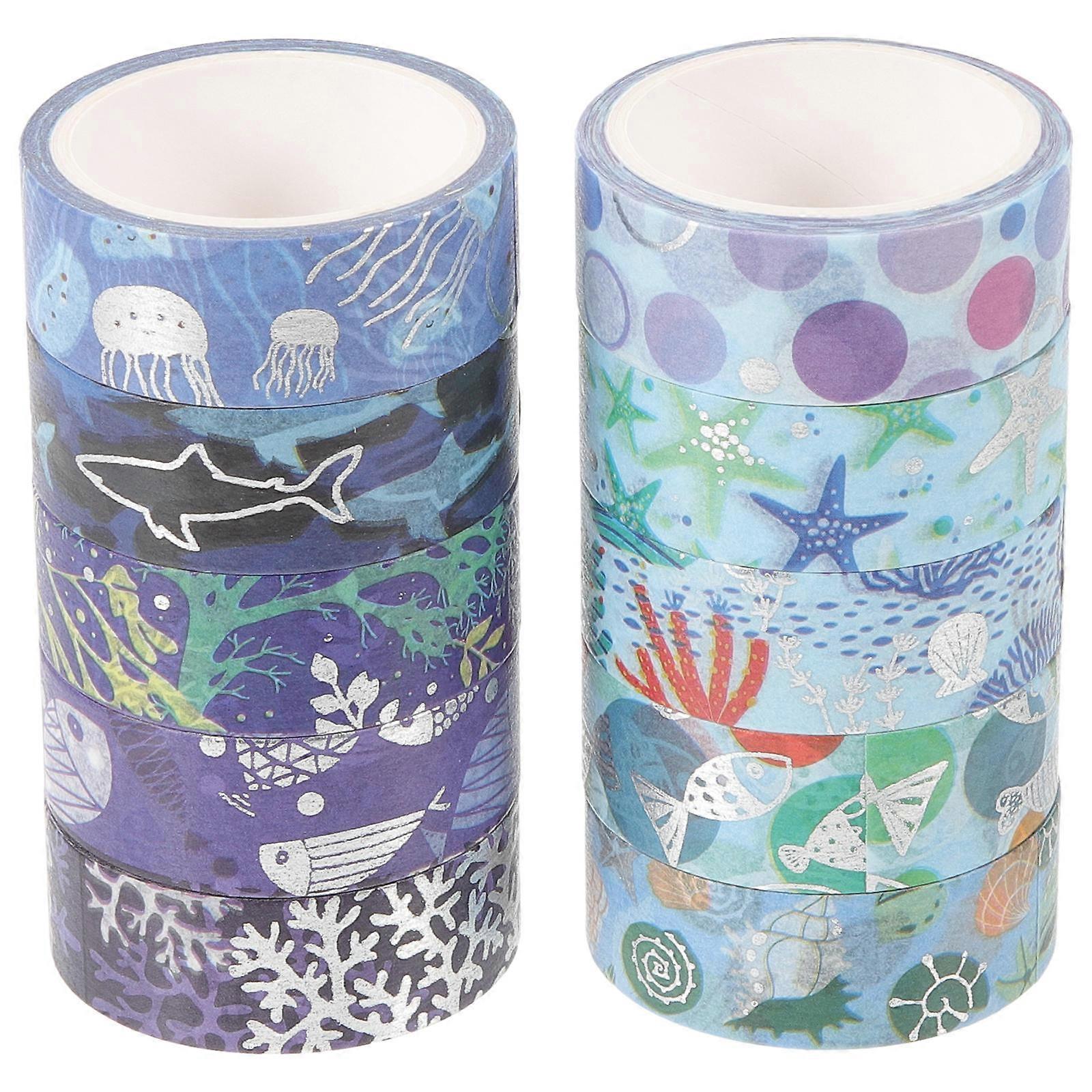 Scrapbooking Washi Tape Planner Wasabi Tapes Assorted Color 400x1.5cm present Wrapping 10 Rolls