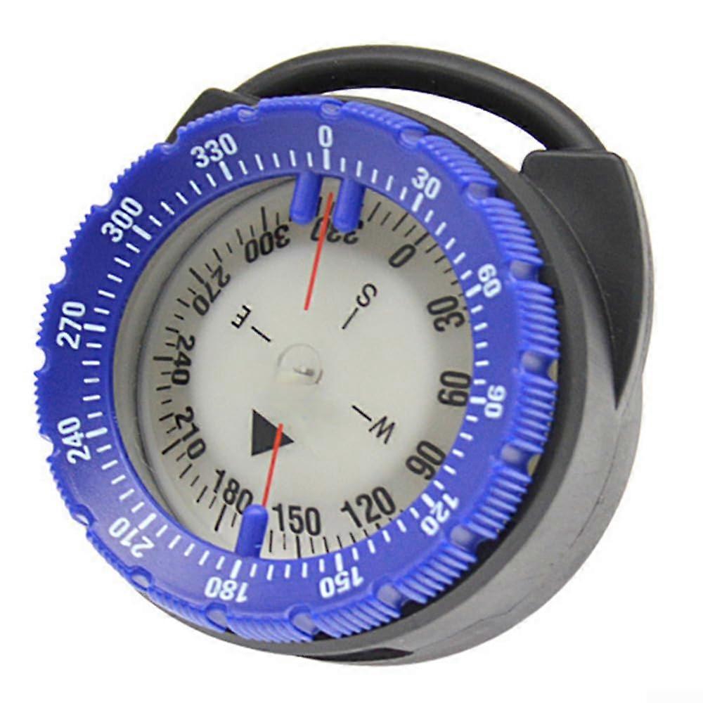 Diving Compass, Glow-In-The-Dark ABS Material, Type with Viewing Window, Underwater Use, Blue Color