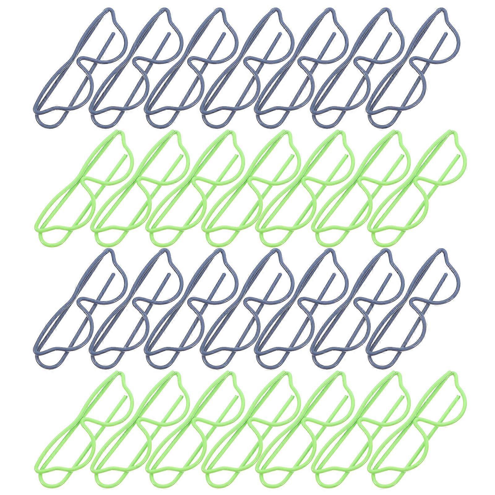 Notebook Organizing Clips Metal Eyeglass Shaped Paperclips Classroom 40Pcs