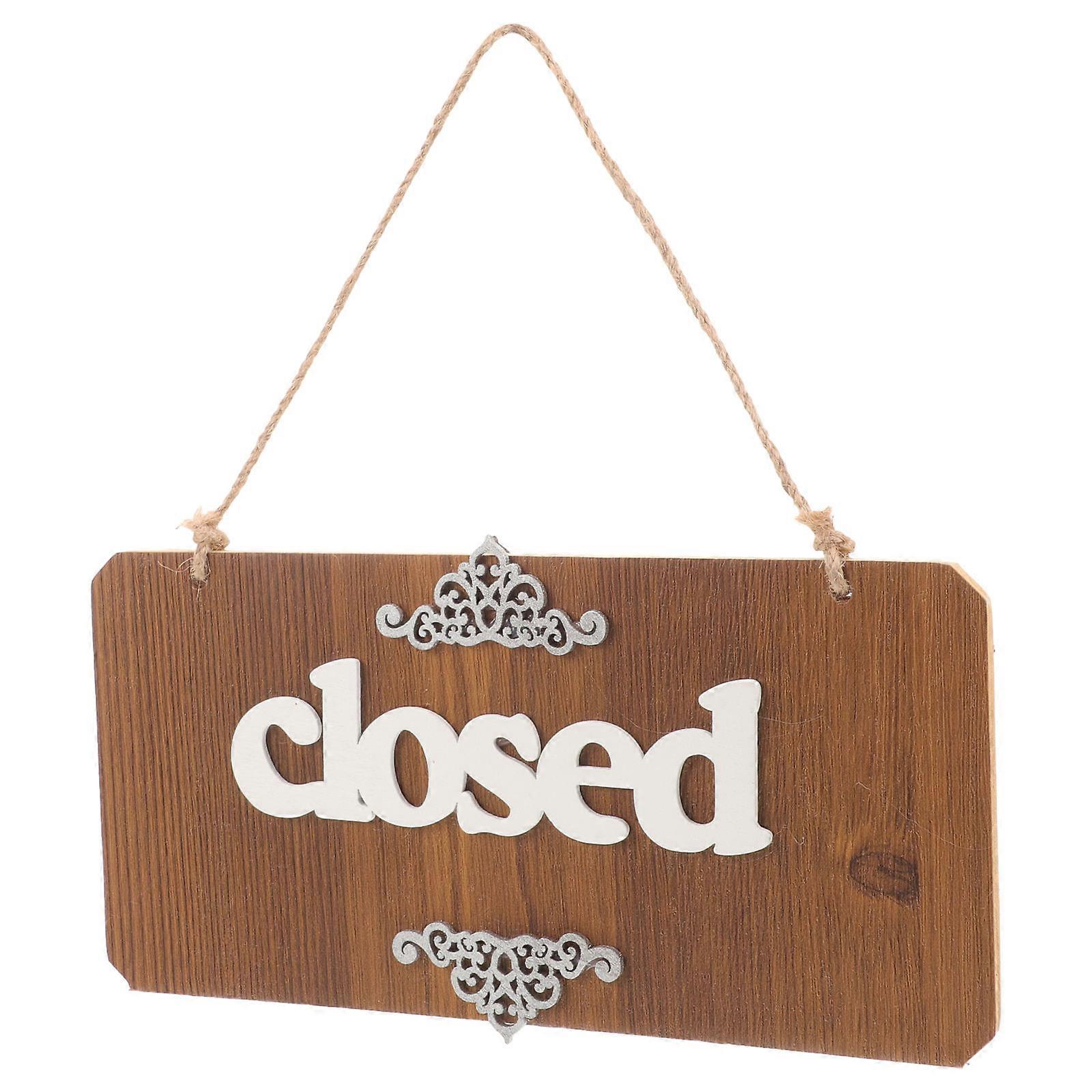 Wooden Door Sign Business Indicator Simple and Elegant Design 24.00X11.80X0.70CM 1Pcs