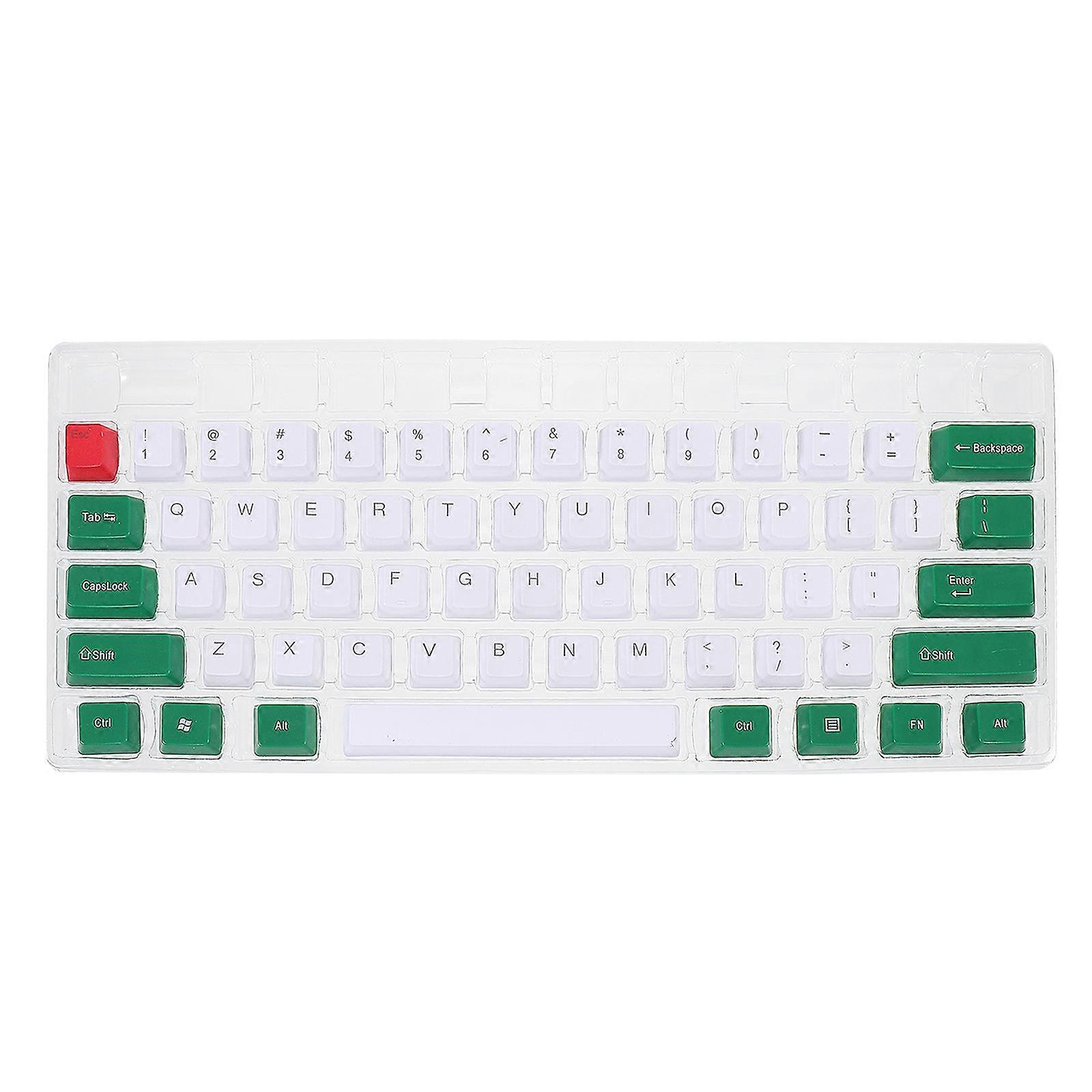 Green Keyboard Key Caps for DIY 60% Mechanical Keyboard with Dye Sublimation 61PCS