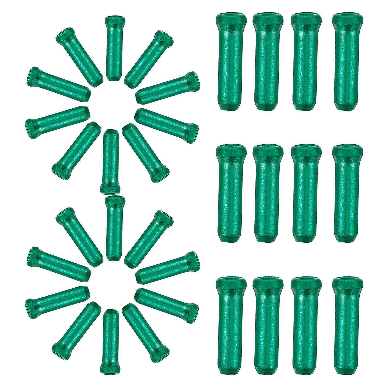 Bike Cable End Caps Crimps Protective Accessory for Mountain Biking Preventing Inner Line Splitting 1.00X0.30X0.30cm Cap Shape 50Pcs