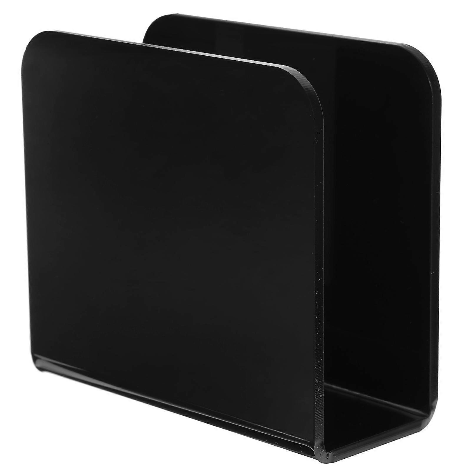 Restaurant Napkin Holder Napkin Paper Rack Acrylic Material Black Color Table Setting 1Pack