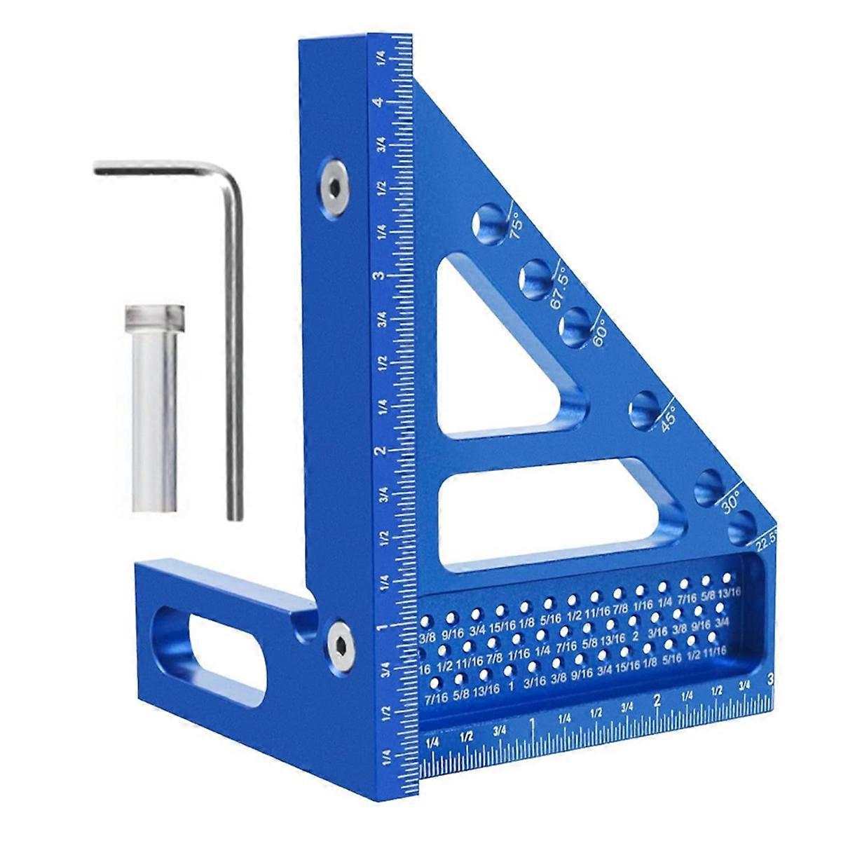 Versatile Aluminum Woodworking Square 90 Degree Protractor Simple Operate for Accurate Angles Measu