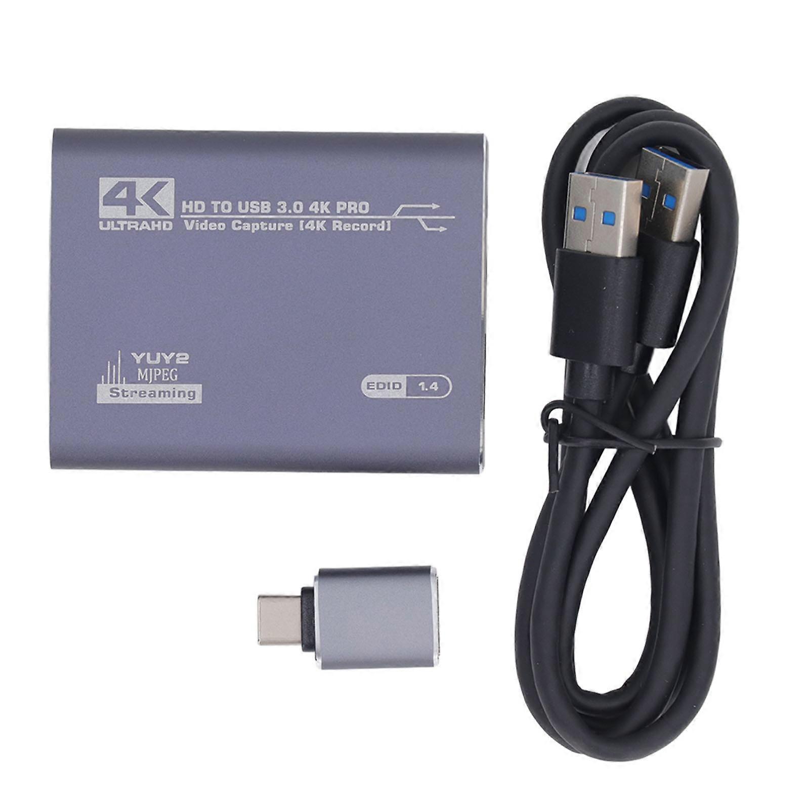 4K Video Capture Card, Professional USB 3.0 HD Multimedia Interface, o and Video Capture Card for Xbox, PS5, PC, DSLR