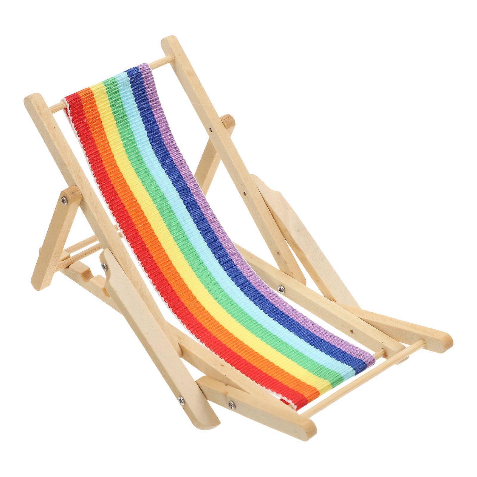 Miniature Beach Decorations Mini Beach Chair For Desktop Decor Adults 1Pack