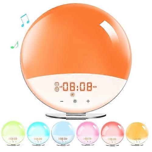 Sunrise Alarm Clock with Night Light, 8 Nature Sounds, Adjustable Display, Wake-Up Light for All Ages