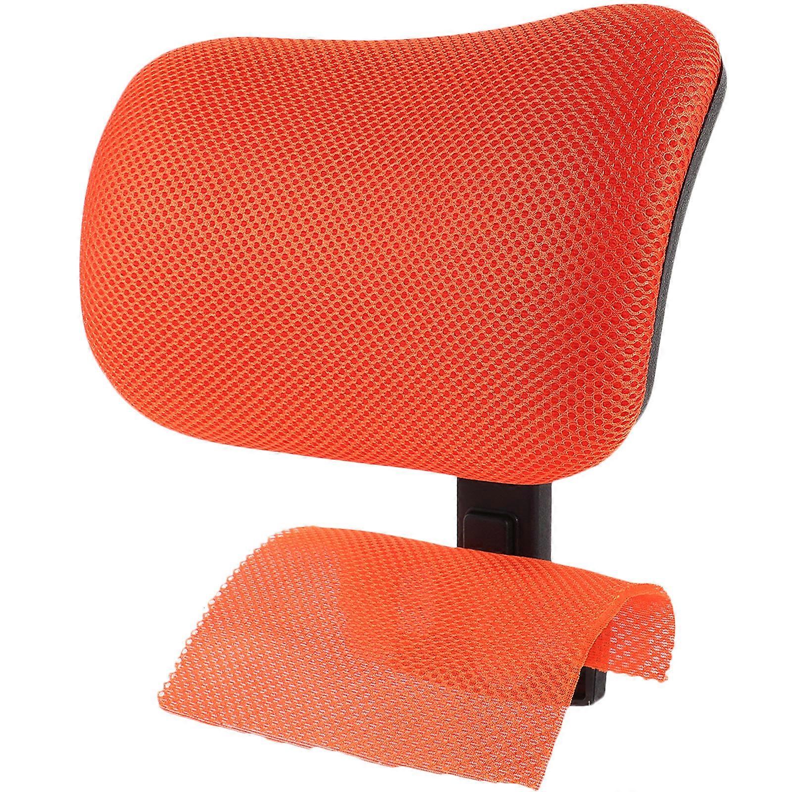 Comfortable Chair Headrest Computer Chair Head Pillow Office Use Orange Oval 1Set