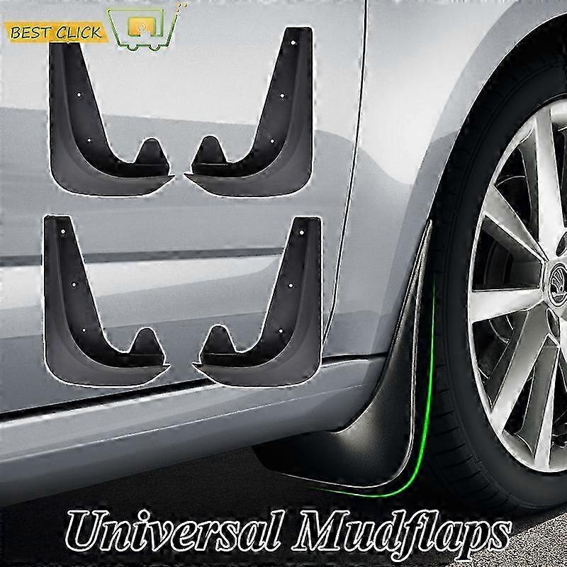 4pcs/set Front Rear Universal Car Mud Flaps Splash Guards Fender Black