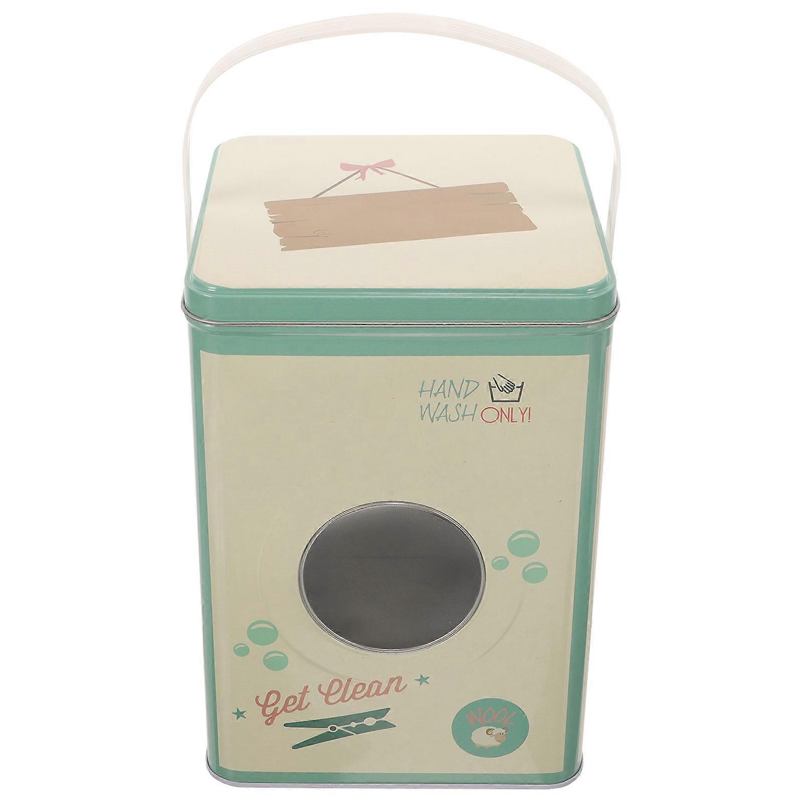 Refillable Laundry Detergent Holder with Lid   Large Capacity Storage Bucket for Laundry Powders, Beads & Sundries, Stackable Organizer