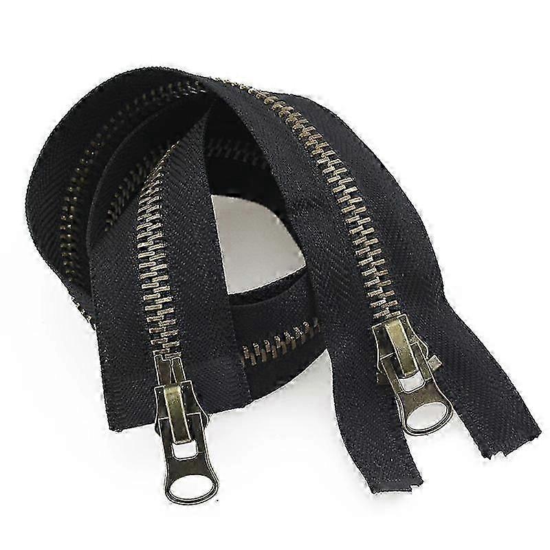 1PC DIY Sewing Double Slider Long Zip Open Ended Jacket Metal Zipper Two-Way Garment Accessories 8#
