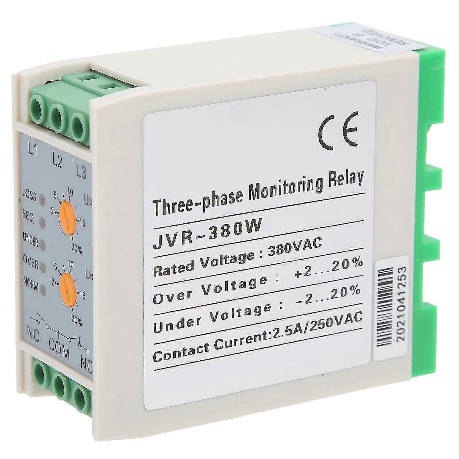 Phase Sequence Protection Relay for Over Under Voltage Protector AC 380V 50/60Hz