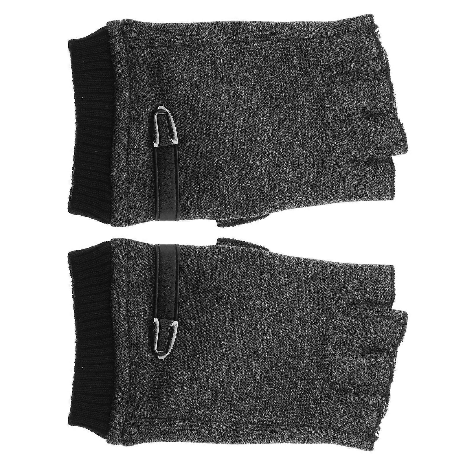 Here's a refined and professional product description for your **1 Pair Half Finger Winter Thermal Gloves**:
### **Half Finger Winter Thermal