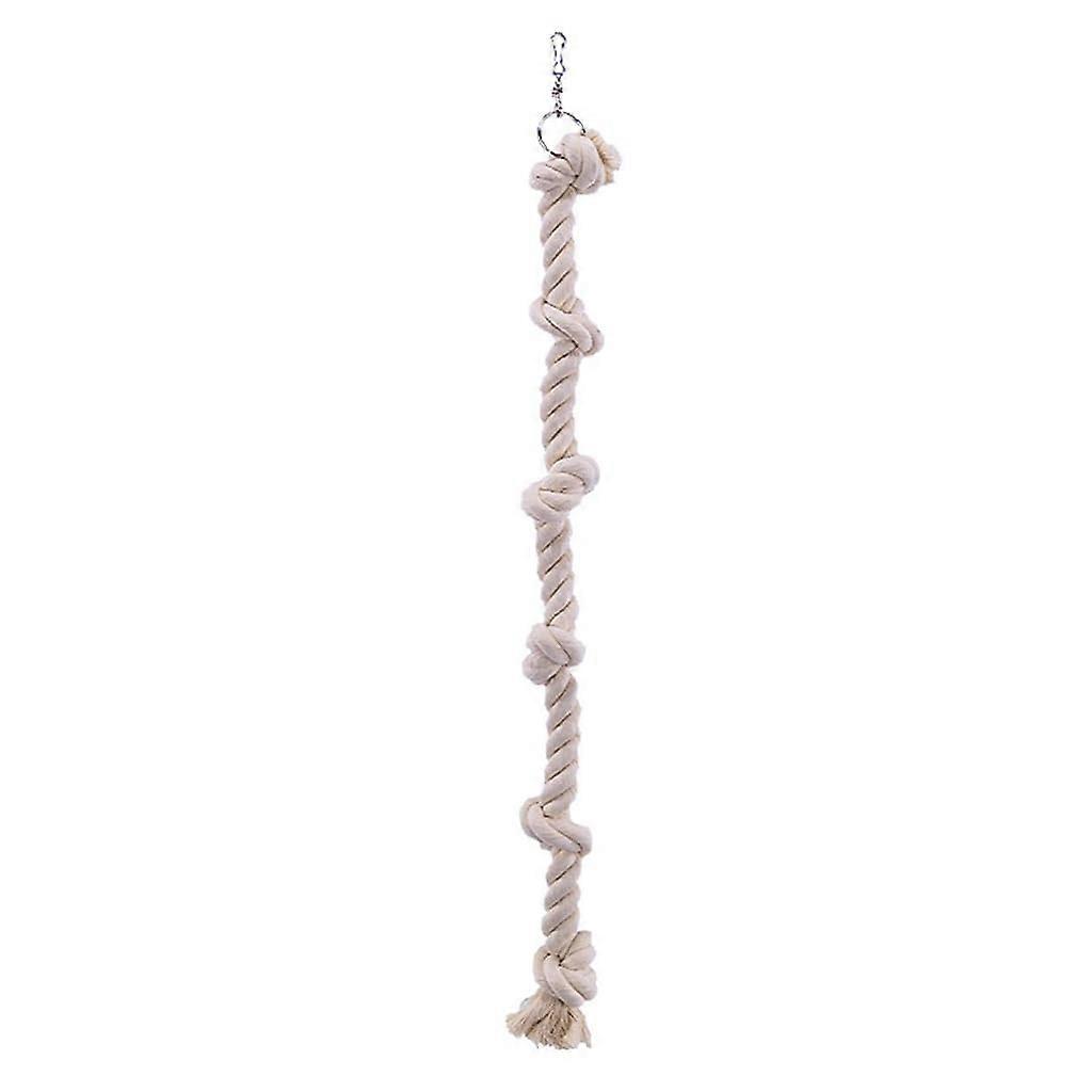 Bird Chew Hanging Parrot Climbing Toy Cotton Rope with Knot Swing Toy Cage Accessories for Small Birds Style1