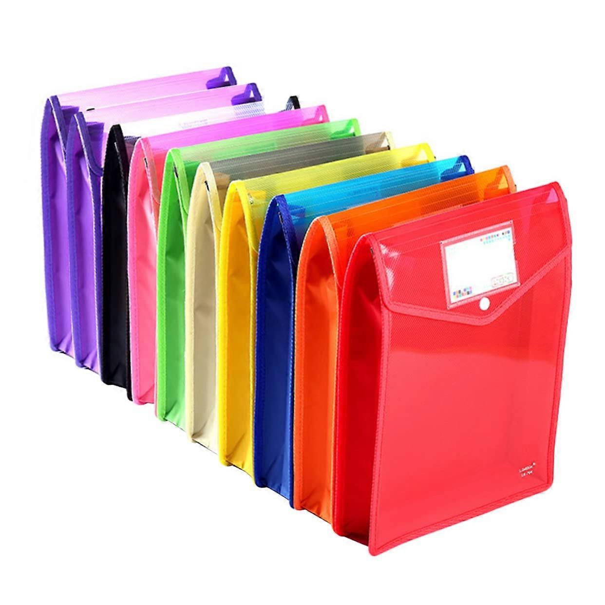 10-Piece Document Organizer File Folder Set for School Office Travel, Reusable Durable Material, Multi-Section Design