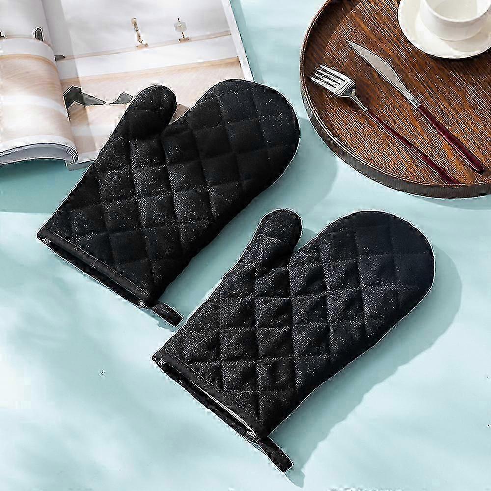 1 Pair Heat Resistant Insulated Gloves for Kitchen Grill Cooking