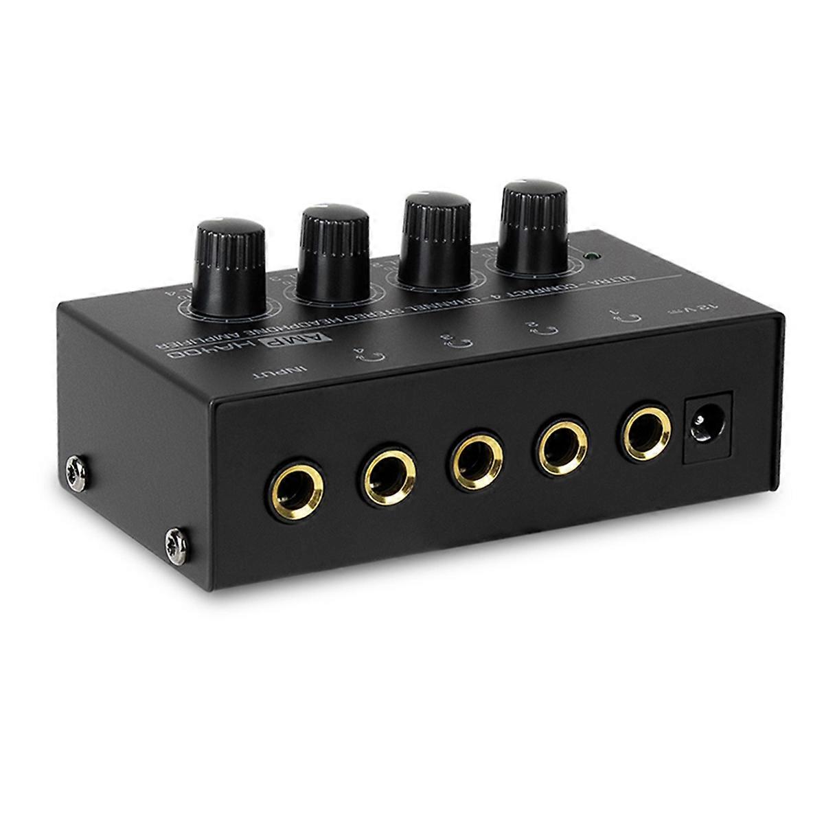 Mini Stereo Headphone Amplifier 4 Channels HA400 Audio US PLUG