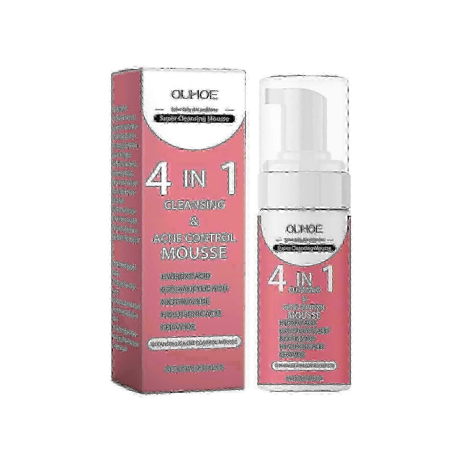 منظف رغوة حمض الساليسيليك لطيف للتحكم في زيت الترطيب منظف بشرة الوجه منظف المسام الرقيق