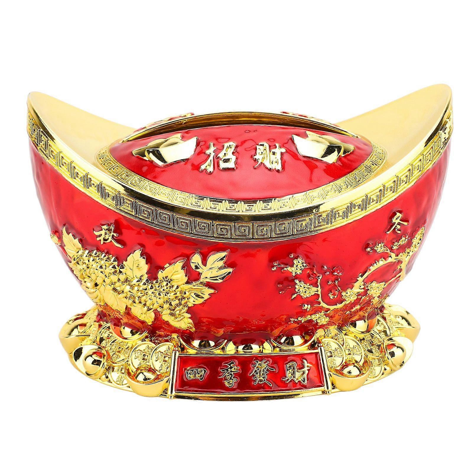 2025 Latest Model Tissue Box Plastic Chinese Ingot Yuanbao Ornament Wealth